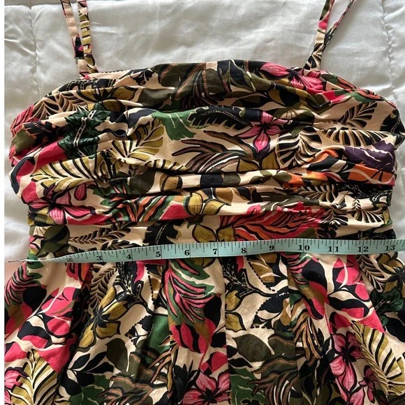 Hutch for Anthropologie Smocked Wide-Leg Jumpsuit Tropical‎ Floral Whimsygoth S - Picture 10 of 14